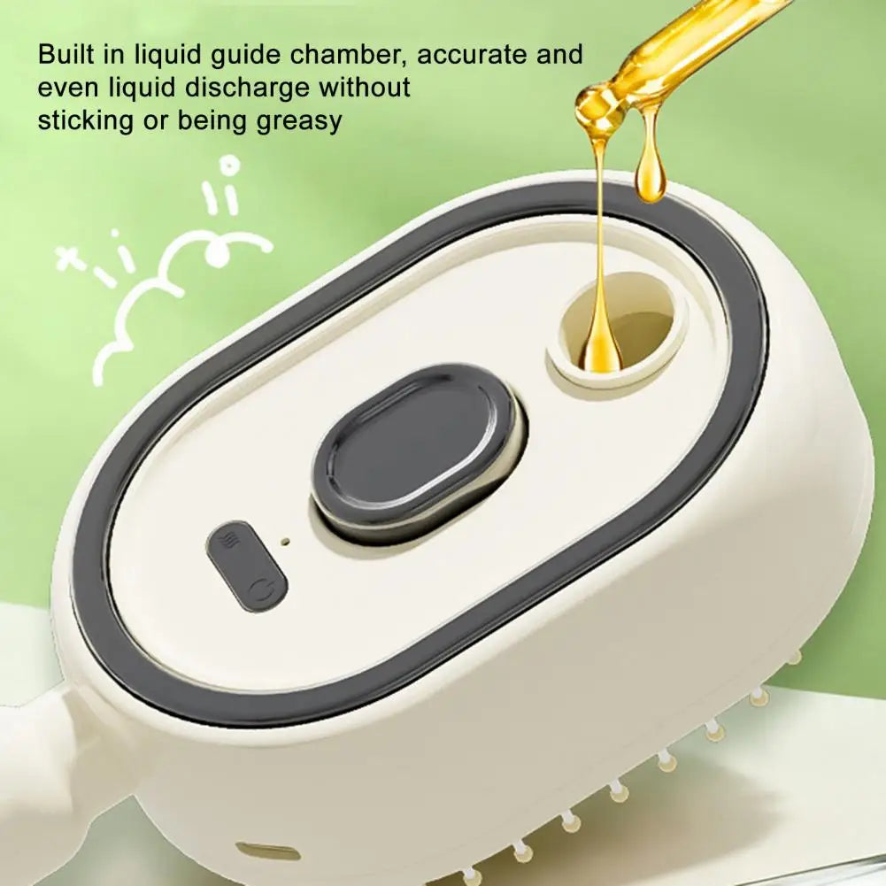 🌟 Brosse Électrique Vaporisante 2-en-1 – Démêlage Facile, Hydratation et Massage du Cuir Chevelu