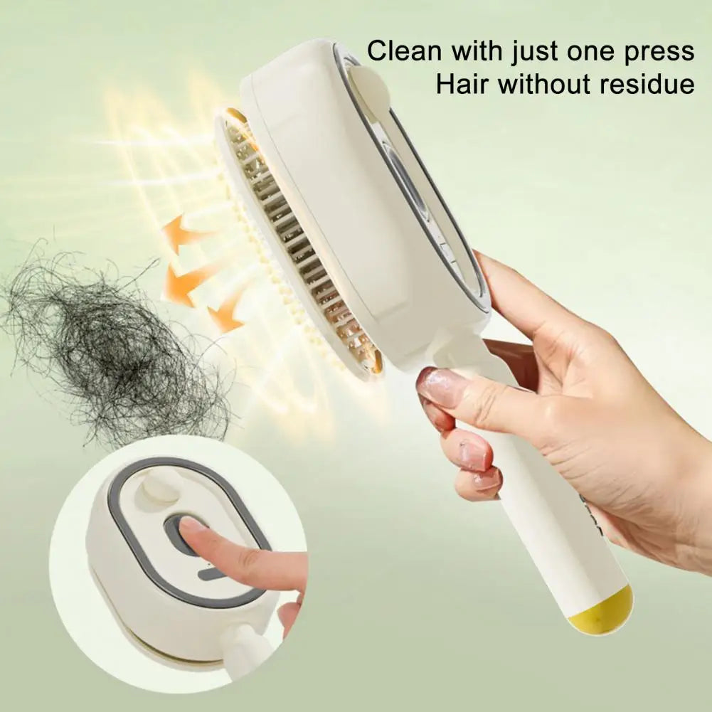 🌟 Brosse Électrique Vaporisante 2-en-1 – Démêlage Facile, Hydratation et Massage du Cuir Chevelu