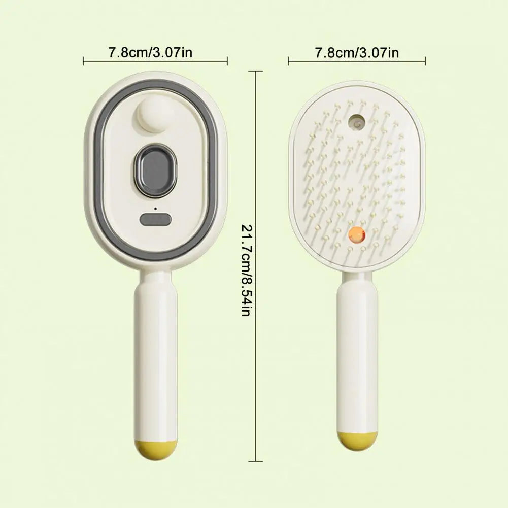 🌟 Brosse Électrique Vaporisante 2-en-1 – Démêlage Facile, Hydratation et Massage du Cuir Chevelu