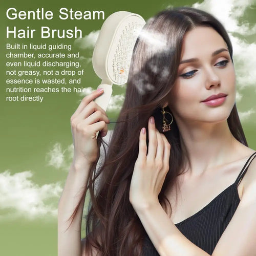 🌟 Brosse Électrique Vaporisante 2-en-1 – Démêlage Facile, Hydratation et Massage du Cuir Chevelu